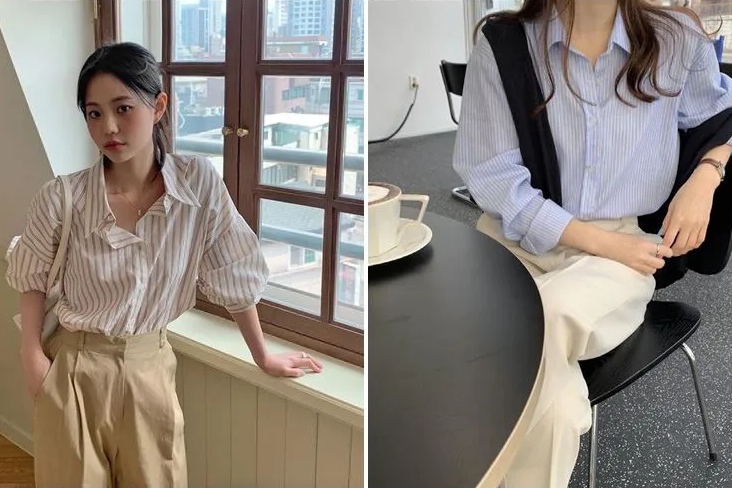 12+ Cách phối đồ với áo sơ mi kẻ sọc nữ chuẩn đẹp