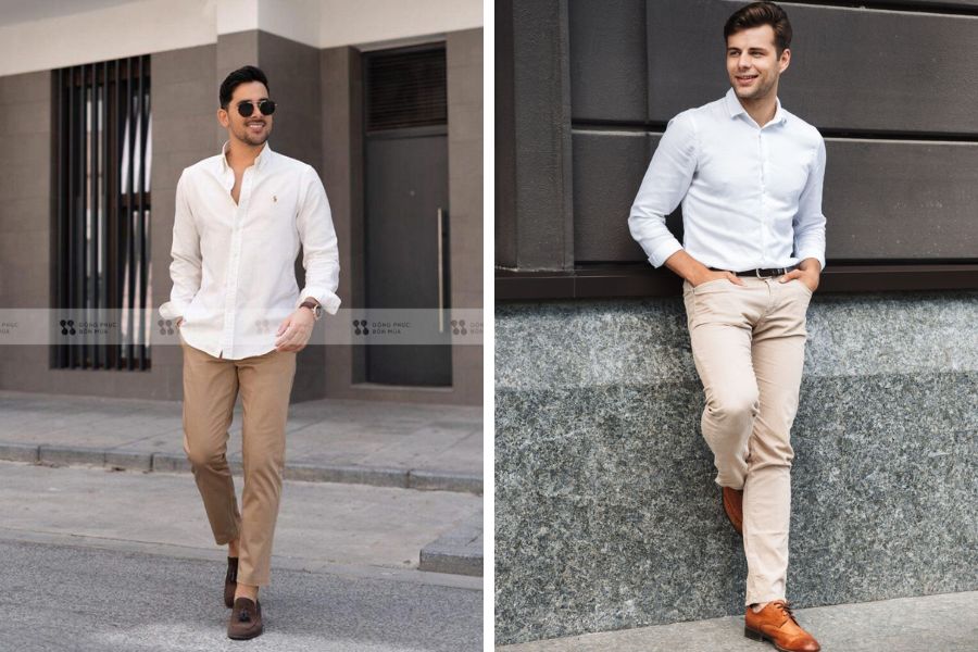 12+ Cách phối đồ với quần kaki nam thời trang, sang trọng