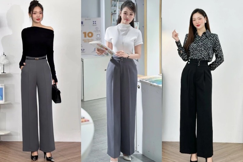 Cách phối đồ với quần ống suông nữ sang xịn mịn