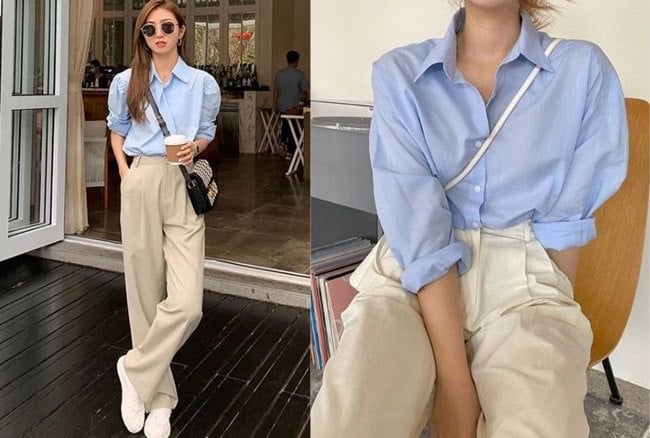 Quần màu kem phối áo màu gì đẹp và phong cách