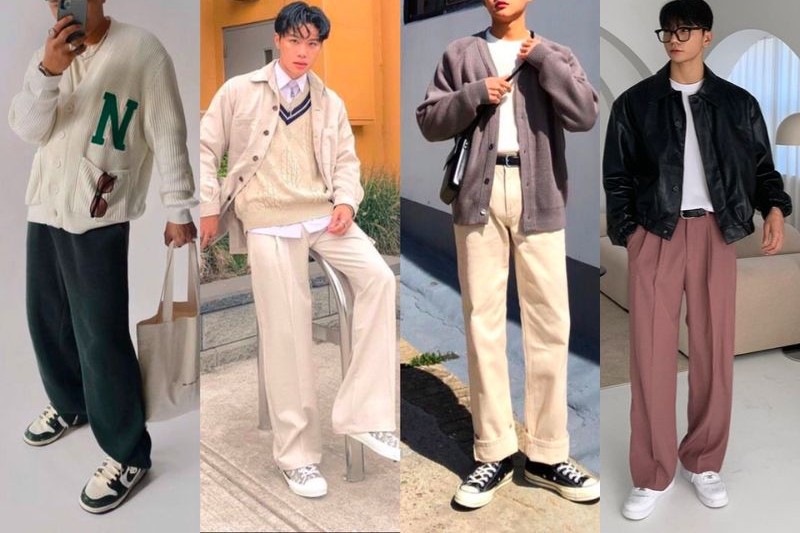 Bí quyết phối đồ với quần ống rộng nam chuẩn fashionista