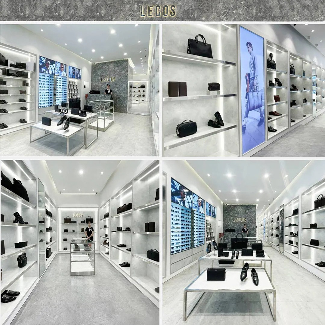 Lecos hiện sở hữu hệ thống hơn 50 showroom trên toàn quốc, với không gian đẳng cấp, sang trọng, hiện đại. Đội ngũ nhân viên chuyên nghiệp, phong cách phục vụ tận tình, chu đáo – mang đến trải nghiệm mua sắm tốt nhất cho khách hàng. Bên cạnh đó, các kênh bán hàng online cũng được Lecos đầu tư bài bản, hỗ trợ giao hàng nhanh chóng, miễn phí – phục vụ đông đảo tín đồ thời trang trên toàn quốc.