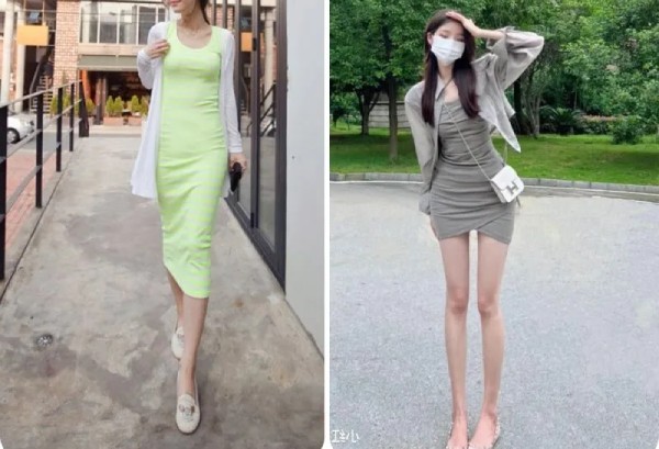 Phối với váy ôm body với giày búp bê gợi cảm