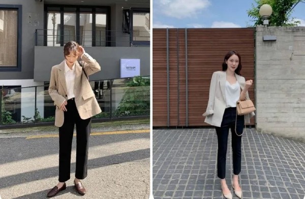 Phối giày búp bê cùng áo blazer phong cách