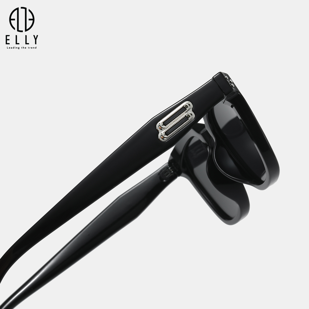 Gọng bản vừa, càng kính bản lớn và thon nhỏ dần về phía đuôi, tạo đường nét cân đối và hiện đại.