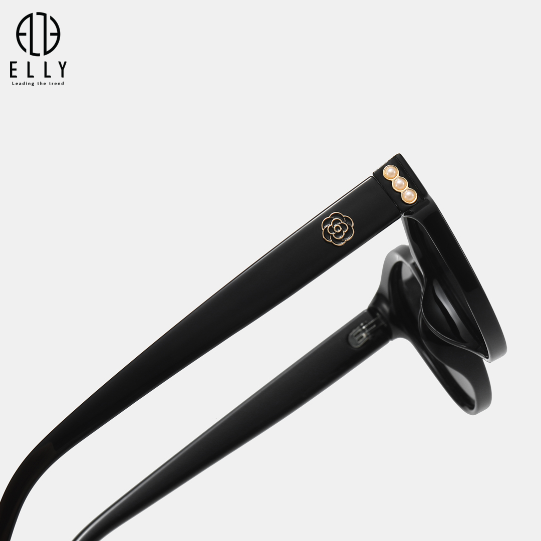 Hai bên viền gọng đính đường viền giả ngọc trai nhỏ ánh vàng, tạo điểm nhấn sang trọng và tinh xảo