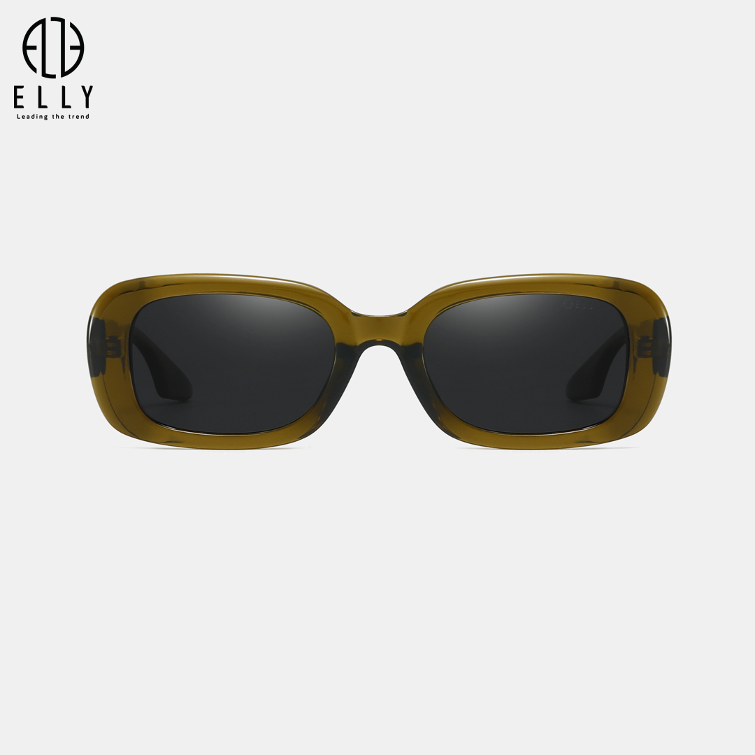 Dáng kính chữ nhật với các góc bo nhẹ, tạo cảm giác cứng cáp nhưng không thô, phù hợp nhiều dáng khuôn mặt