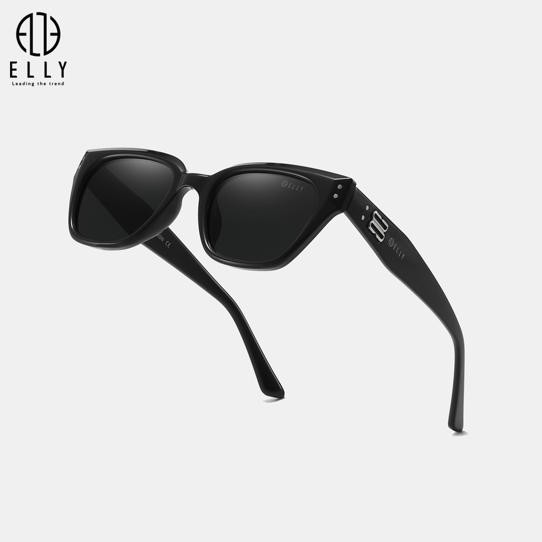 Tên thương hiệu ELLY được khắc tinh tế trên mắt kính và gọng kính, tăng tính nhận diện và giá trị thẩm mỹ