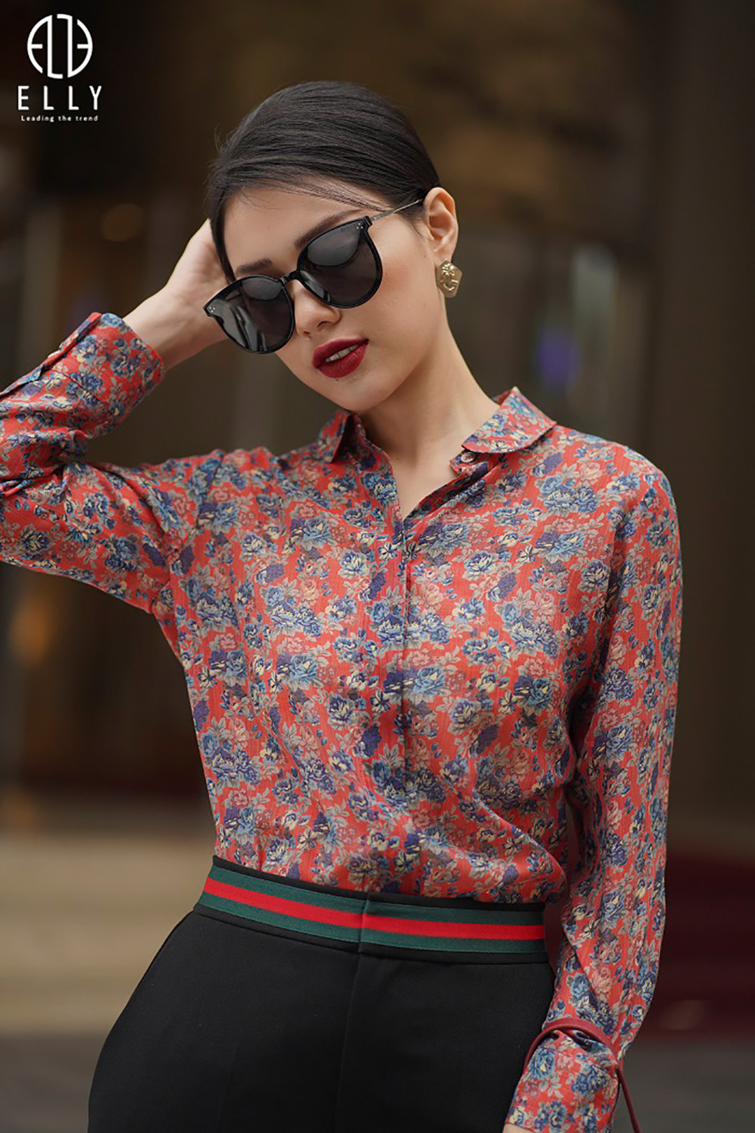 Kính mắt nữ thời trang cao cấp ELLY – EK121 phiên bản màu đen sẽ là lựa chọn hoàn hảo cho những cô nàng ưa phong cách tối giản, sang trọng