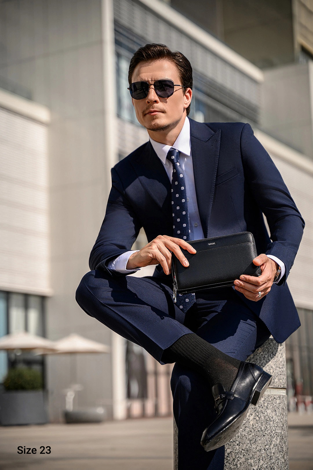 tui clutch nam cao cap da that lecos lc6 25