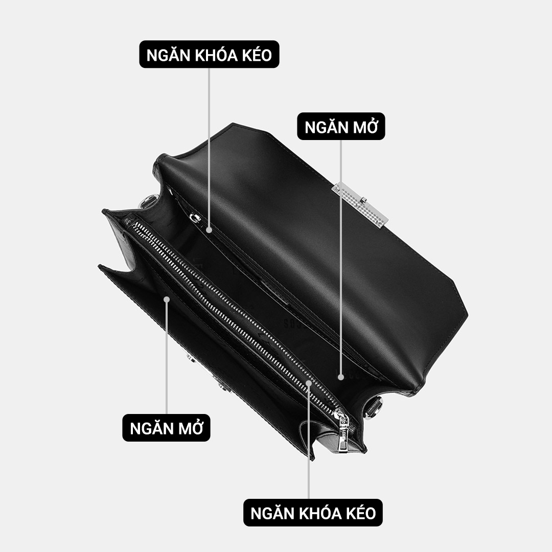 Clutch có kết cấu ngăn đa dạng giúp quý ông dễ dàng sắp xếp đồ đạc ngăn nắp và tiện lợi