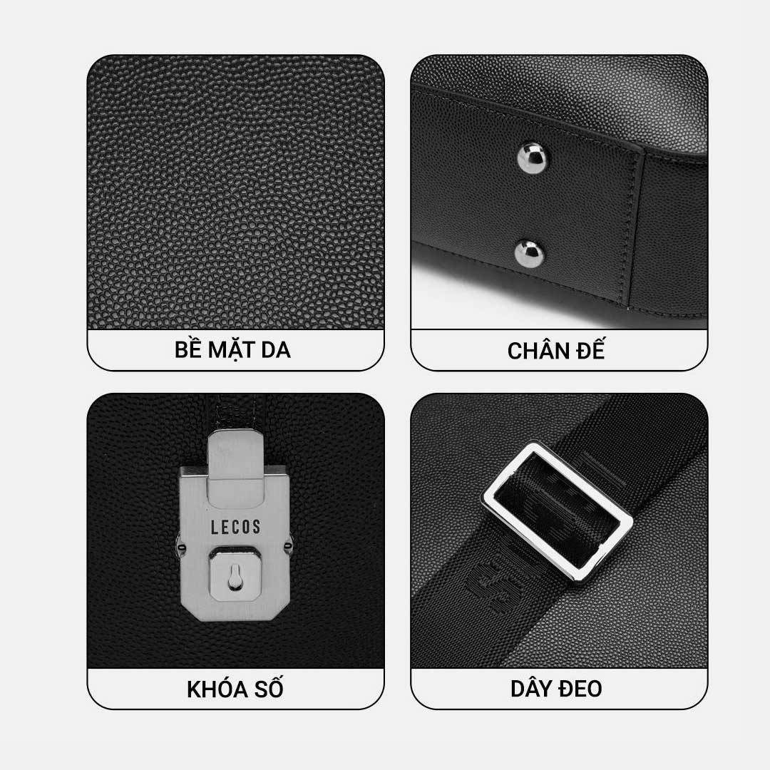Những chi tiết như khóa số, dây deo, chân đế được chế tác từ những nguyên liệu cao cấp đảm bảo độ bền đẹp cho sản phẩm