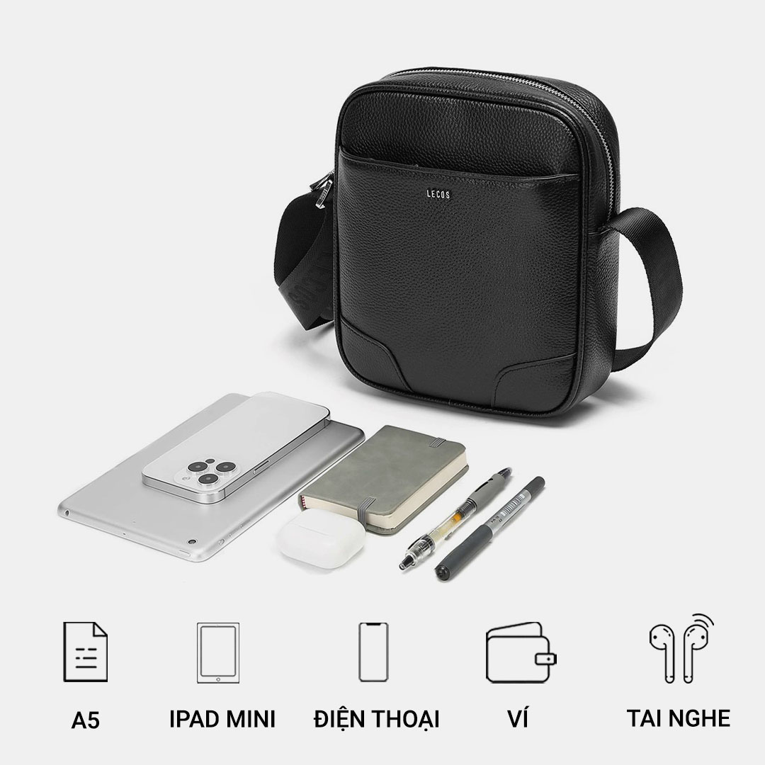 LECOS LT2 với thiết kế tương đối rộng rãi, có nhiều ngăn, có thể đựng điện thoại và nhiều đồ dùng cá nhân khác