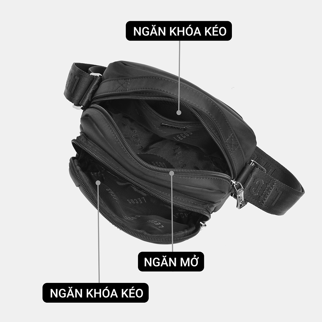 Túi có một ngăn lớn chính và các ngăn phụ để giúp các quý ông sắp xếp đồ gọn gàng, ngăn nắp