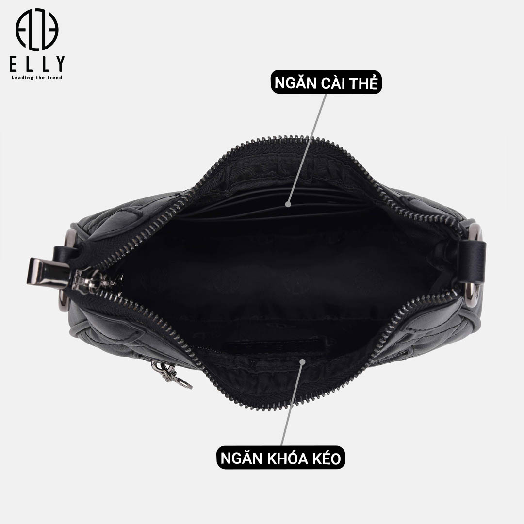 Thiết kế ngăn cài thẻ cùng ngăn khóa kéo giúp tối ưu diện tích túi