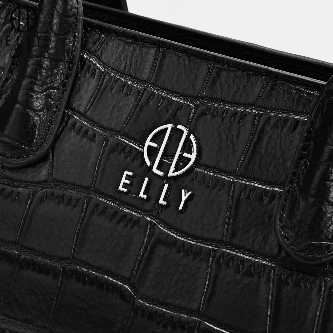 Logo ELLY sang trọng nằm ở trung tâm, khẳng định chất lượng và đẳng cấp thương hiệu