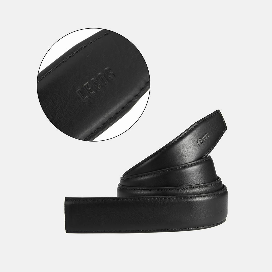 Dây lưng nam cao cấp da thật không đầu khoá LECOS - LDB19