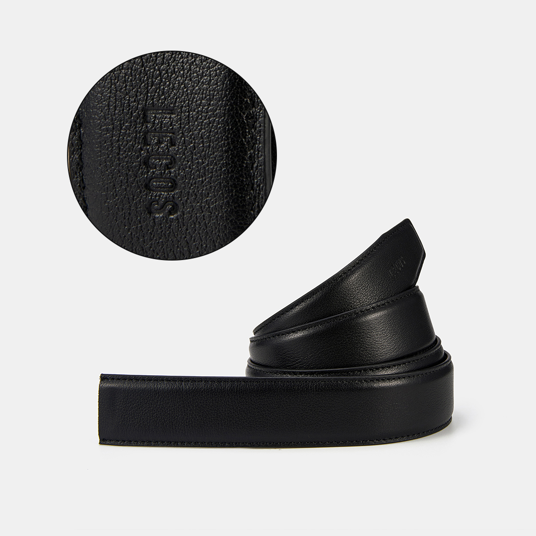 Dây lưng nam cao cấp da thật không đầu khoá LECOS - LDB26