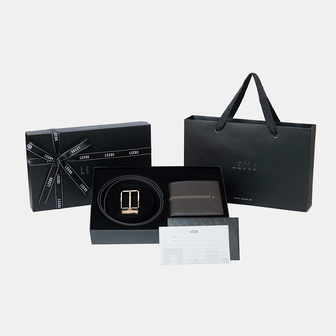 Hộp quà cao cấp ví và dây lưng LECOS LQ3
