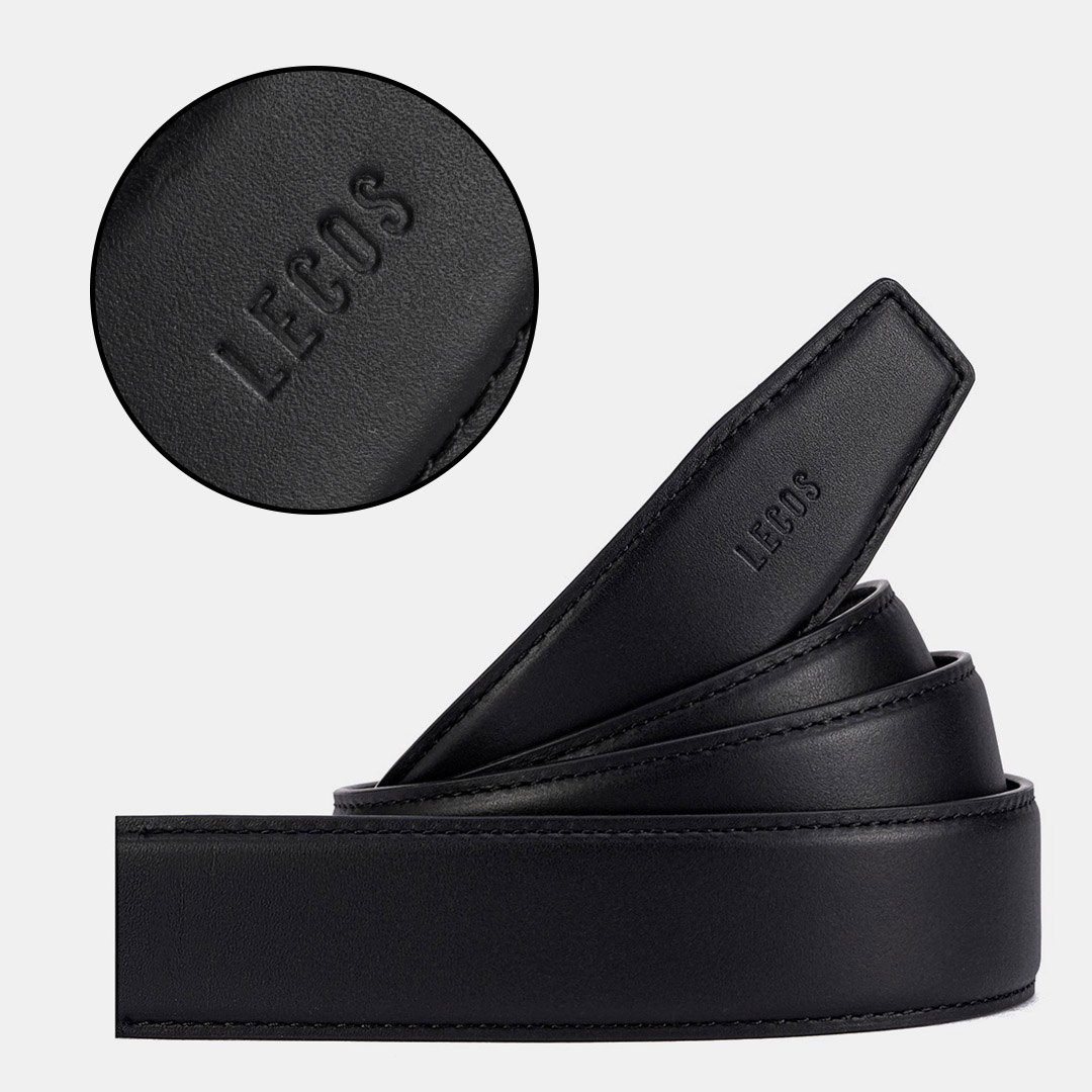 Dây lưng nam cao cấp da thật không đầu khoá LECOS - LDB3