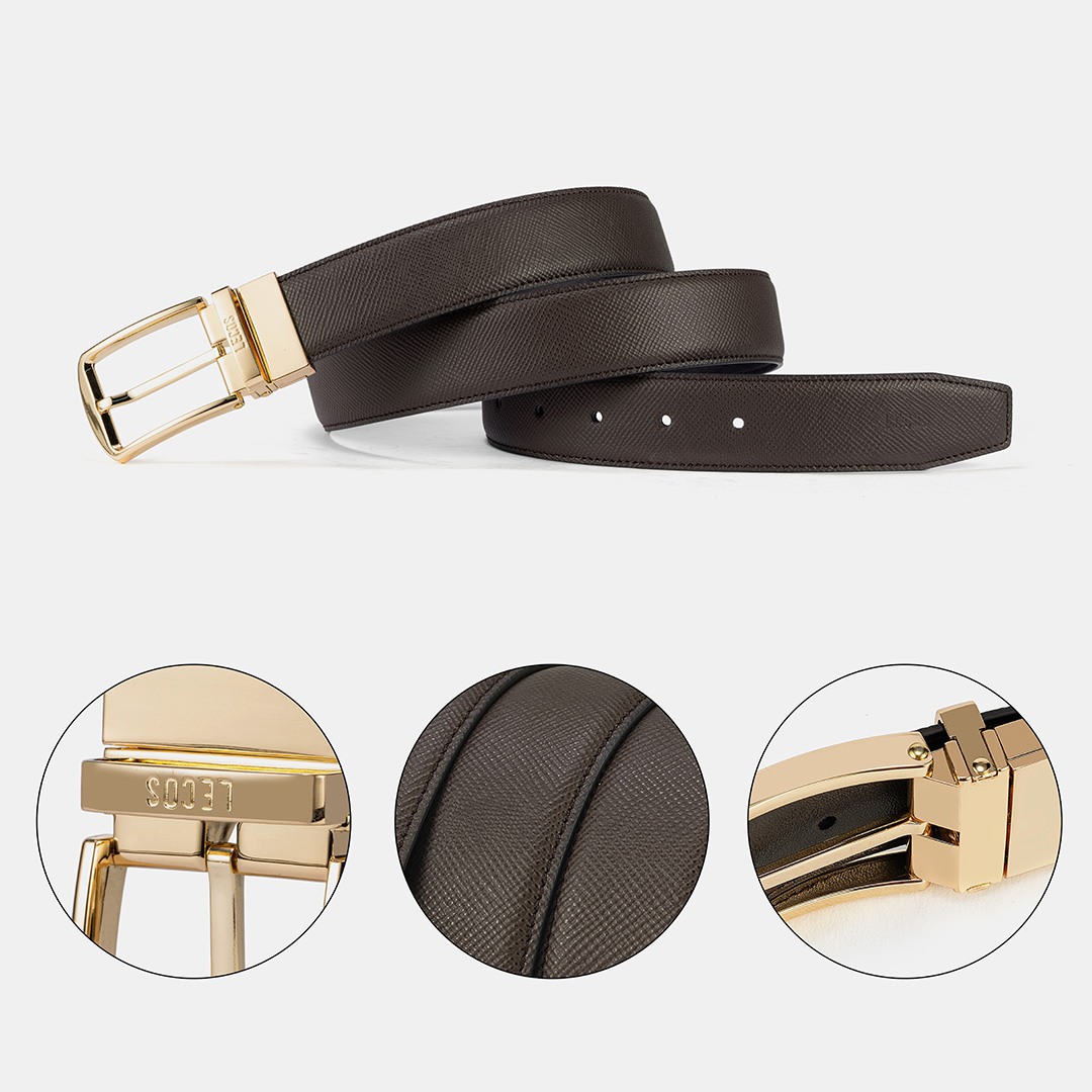 Dây lưng nam cao cấp da thật LECOS - LD12