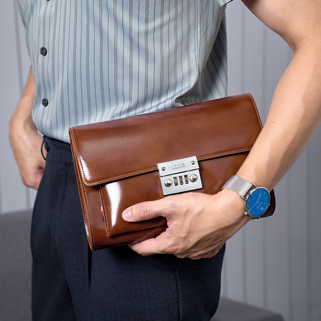 Túi clutch nam cao cấp da thật LECOS - LC10