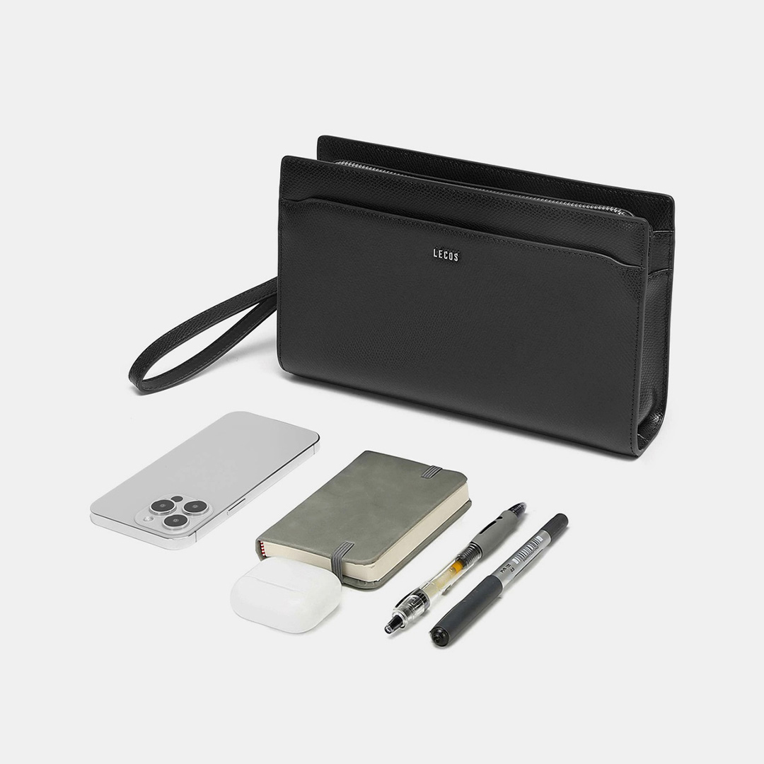 tui clutch nam cao cap da that lecos lc5 2