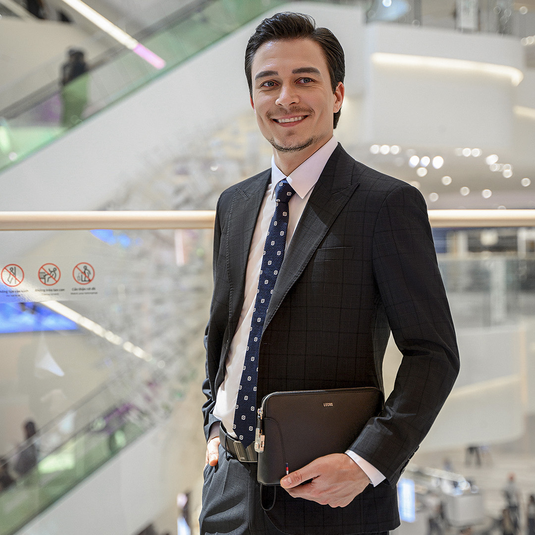 Túi clutch nam cao cấp da thật LECOS - LC12