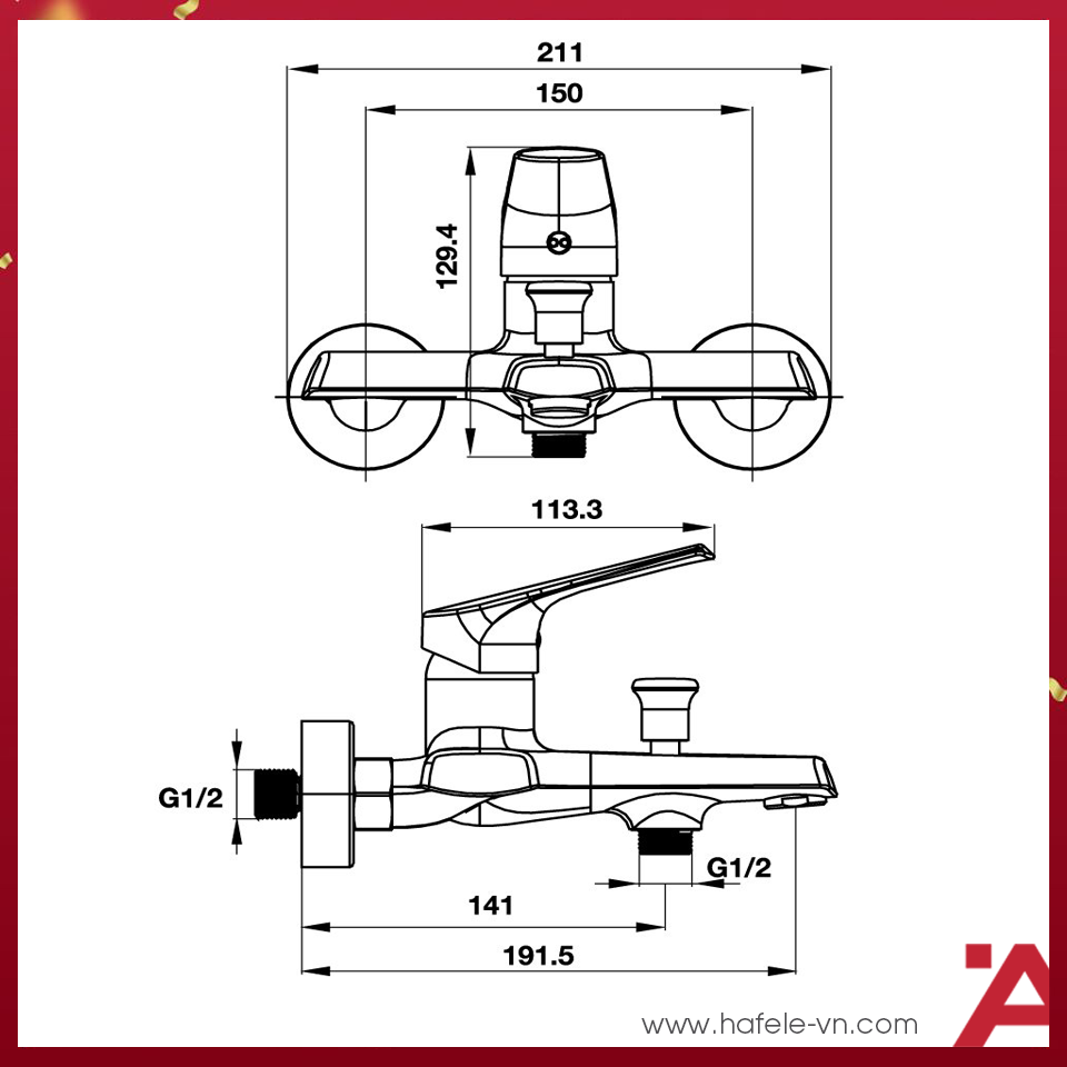 Bộ trộn bồn tắm VIGOR