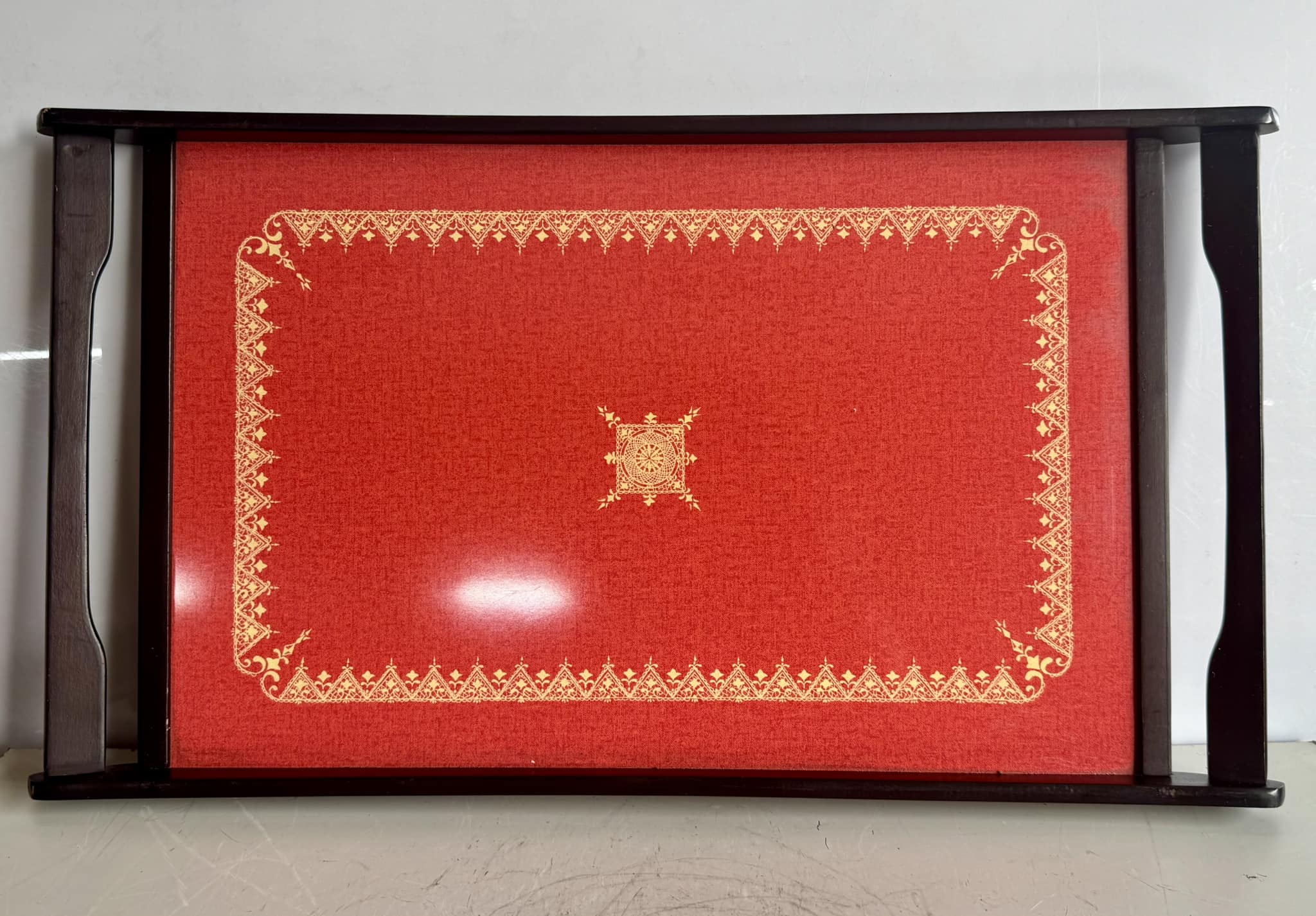 Khay mika khung gỗ