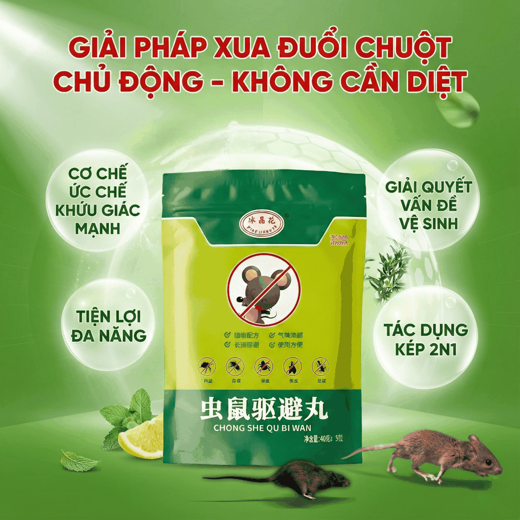 Viên Đuổi Chuột Hương Thảo Mộc - Chống Chuột Ô Tô, Nhà Kho