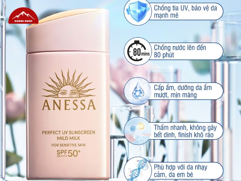 Kem chống nắng Anessa cho da nhạy cảm có tốt không? Đánh giá chi tiết