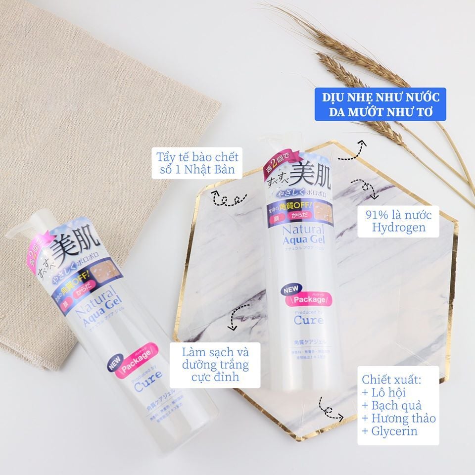 Gel tẩy da chết Cure Nature Aqua 250g