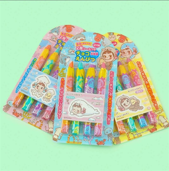 Kẹo socola Fujiya hình bút chì set 4 chiếc 27g