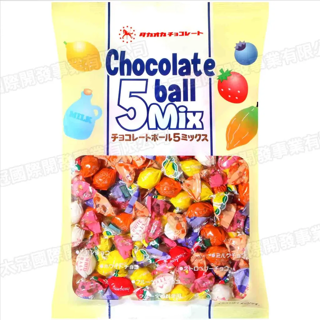 Kẹo socola tươi vị hoa quả tổng hợp Chocolate Ball Takaoka