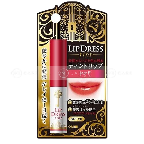 Son dưỡng môi siêu lì chống nắng Omi Lips Dress Tint - Màu đỏ