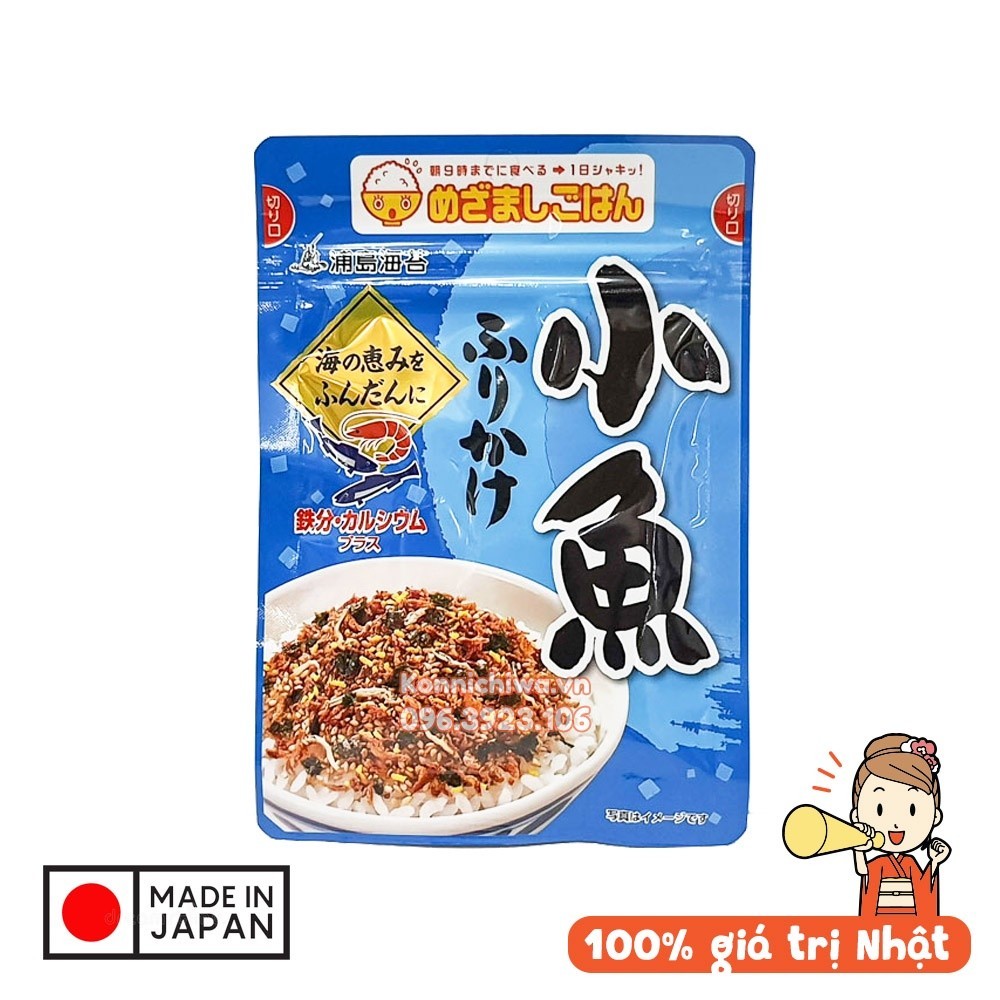 Gia vị rắc cơm Urashima Nori 30g (6 vị) (Vị cá cơm và tôm 30g)