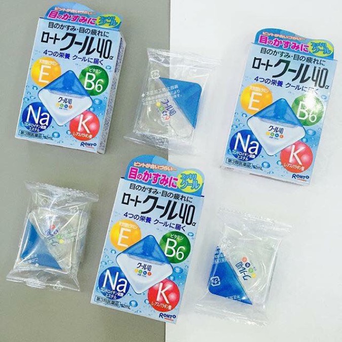 Nước nhỏ mắt Rohto Nhật Bản 12ml - màu xanh (mát lạnh)