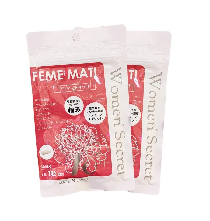 Viên uống Feme Mati Women' Secret hỗ trợ se khít vùng kín, khử mùi gói 30 viên (Mẫu mới)