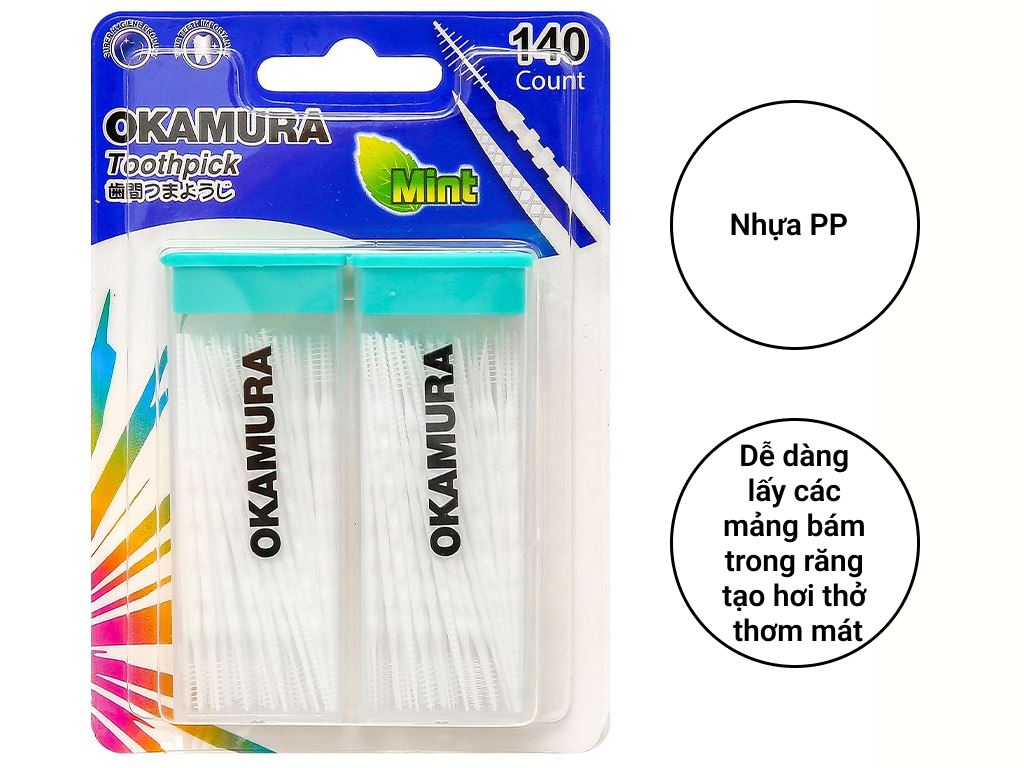 Tăm nhựa nha khoa Okamura 140 cây