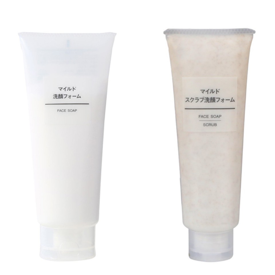 Sữa rửa mặt Muji Face Soap Scrub tẩy da chết cho da nhạy cảm 100g