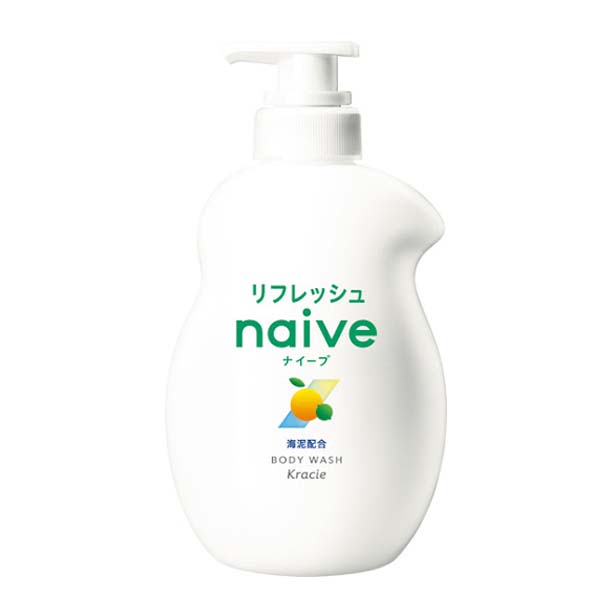 Sữa tắm Kracie Naive dưỡng ẩm chai 530ml (3 mùi) (Chanh)