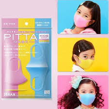 Khẩu trang  cho bé Pitta Mask lọc khói bụi 3 chiếc - Hồng vàng xanh