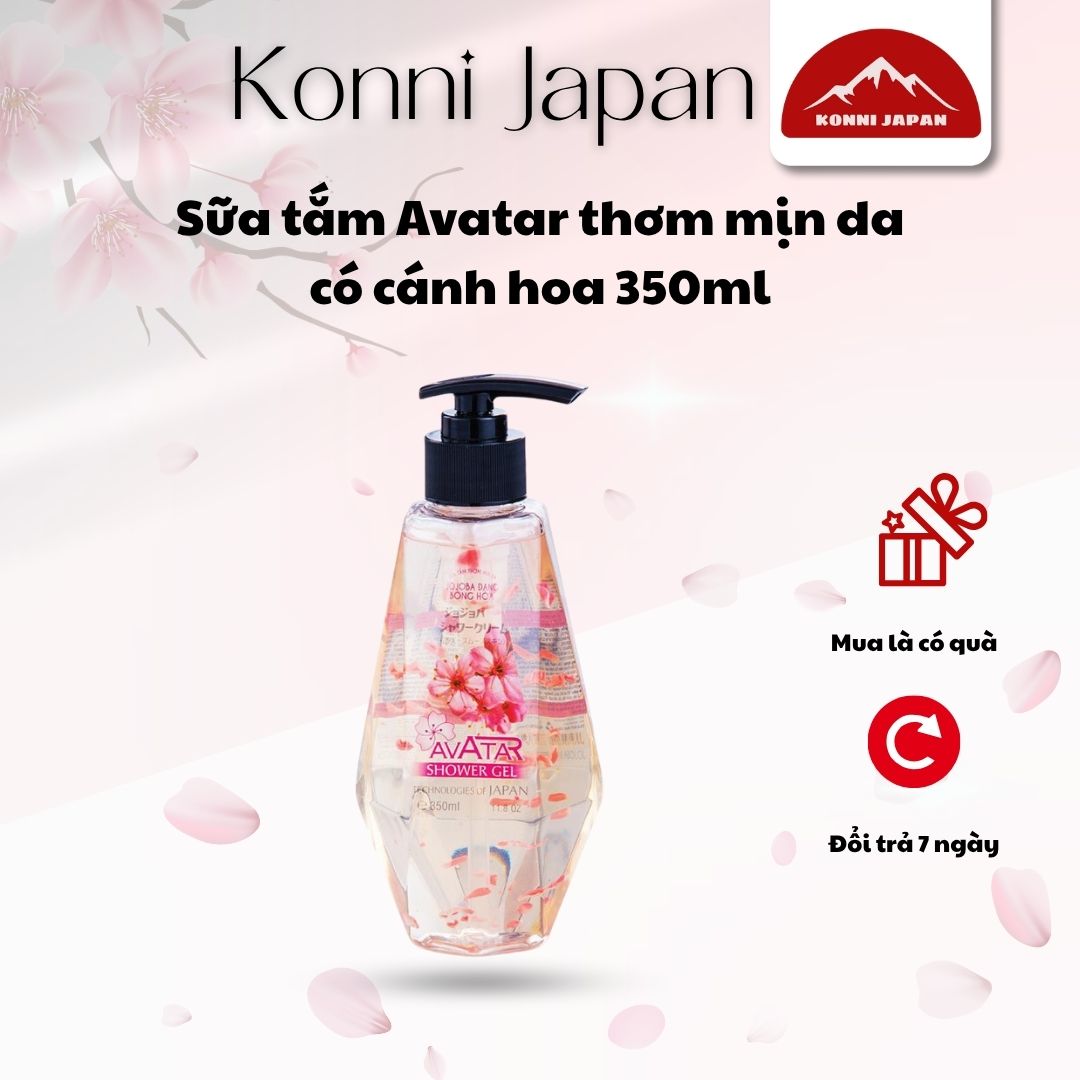 Sữa tắm Avatar thơm mịn da jojoba bông hoa 350ml