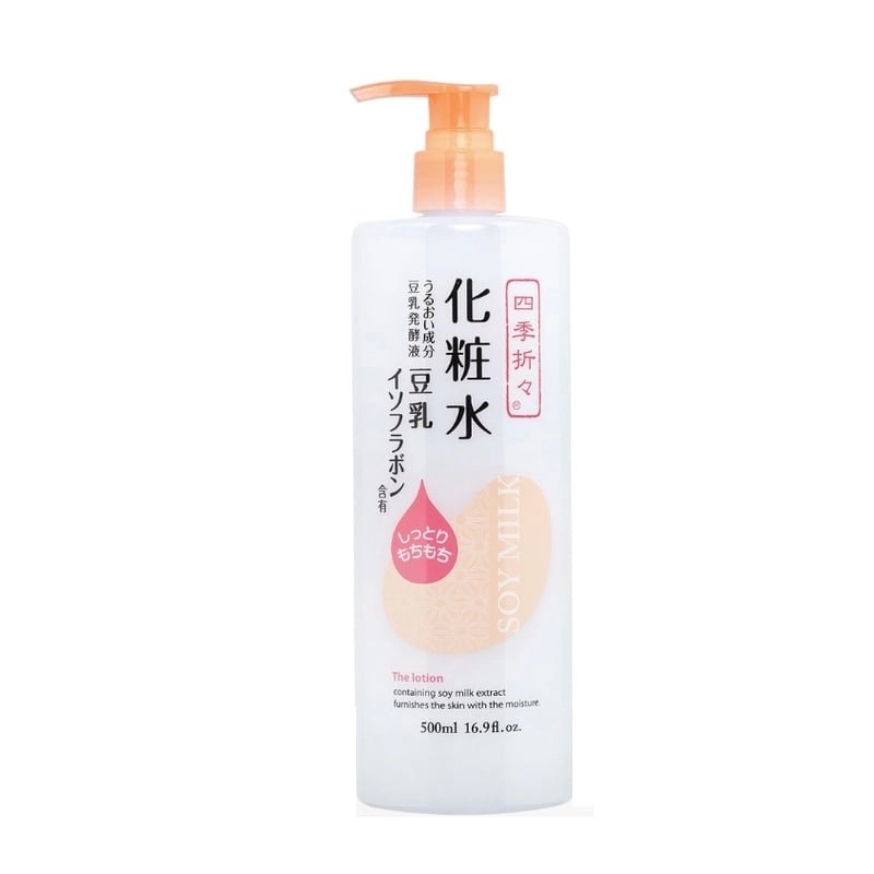 Nước hoa hồng Kumano Soymilk Shikiori dưỡng ẩm chiết xuất đậu nành 500ml