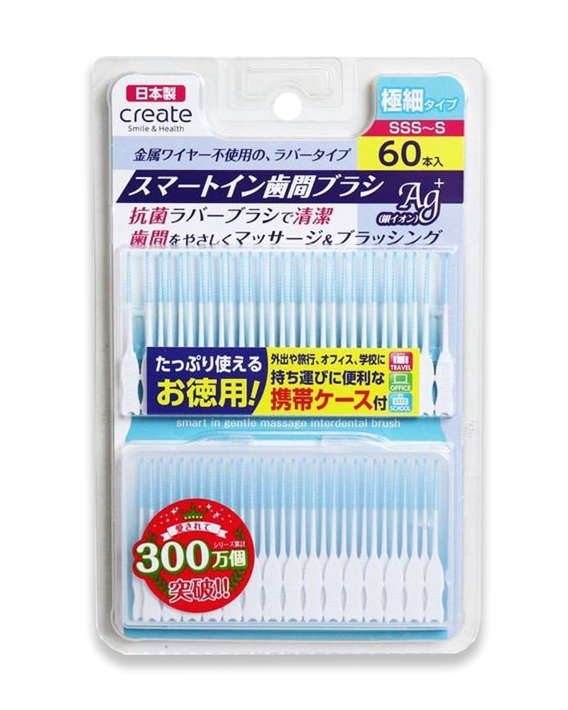 Tăm nha khoa Create đầu siêu mịn Ag+ 60 chiếc (3 size) (SSS-S ) (M-L)