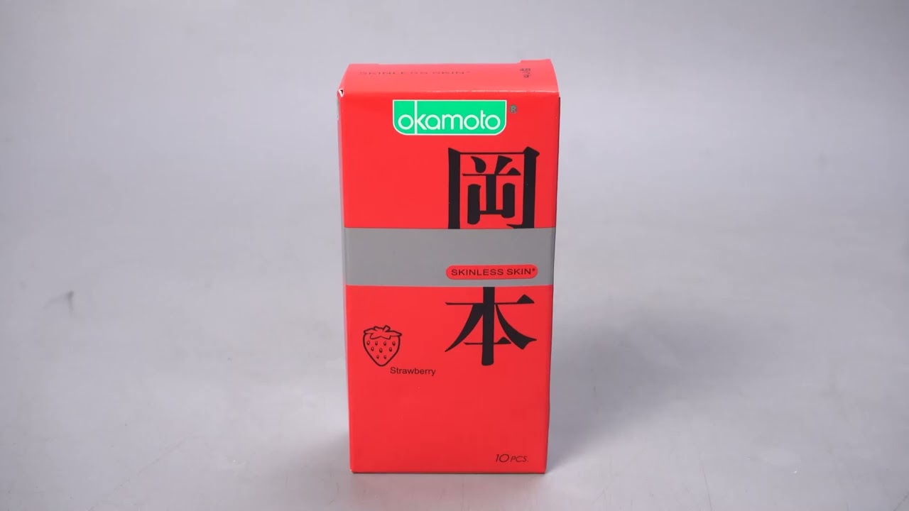 Bao cao su Okamoto Strawberry hộp 10 chiếc