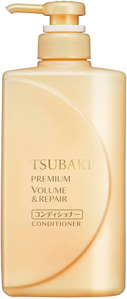 Dầu xả Tsubaki Premium Repair ngăn ngừa rụng tóc chai 490ml - màu vàng
