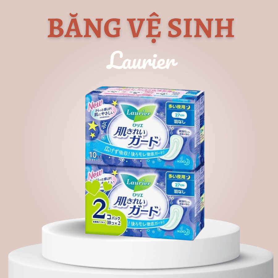 Băng vệ sinh Kao Laurie ban đêm không cánh gói 10 miếng - Pack 2
