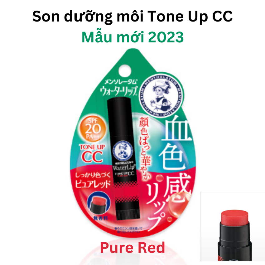 Son dưỡng môi Rohto Mentholatum CC tone up 4.5g (Màu đỏ)
